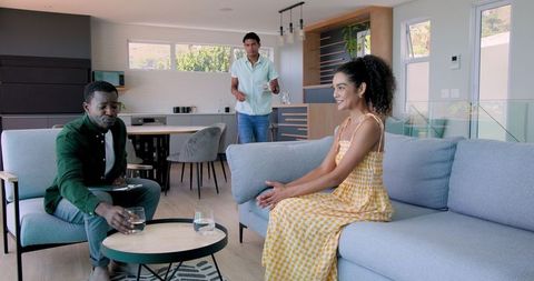 Home consultation meeting with couple and advisor