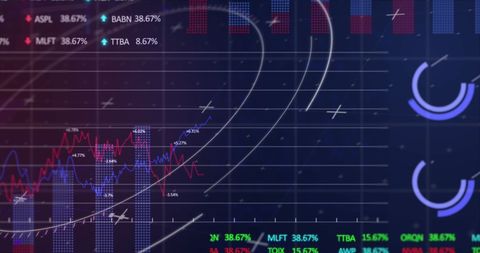Dynamic Stock Market Graphics on Modern Digital Interface - Download Free Stock Images Pikwizard.com