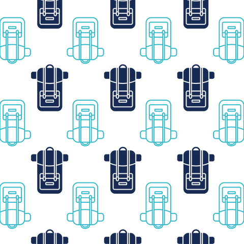 Transparent Pattern of Aqua and Navy Backpacks Vector Style - Download Free Stock Videos Pikwizard.com