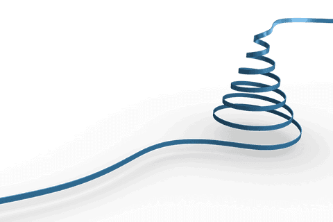 Blue Ribbon Spiral Design on Transparent Background - Download Free Stock Videos Pikwizard.com