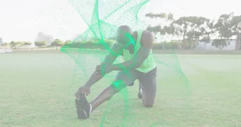 Dynamic Stretching Routine with Futuristic Links Highlight