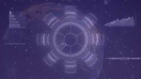 Futuristic HUD with Real-Time Data Visualization