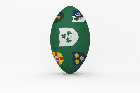 transparent rugby ball displaying multiple coat of arms designs - Download Free Stock Videos Pikwizard.com