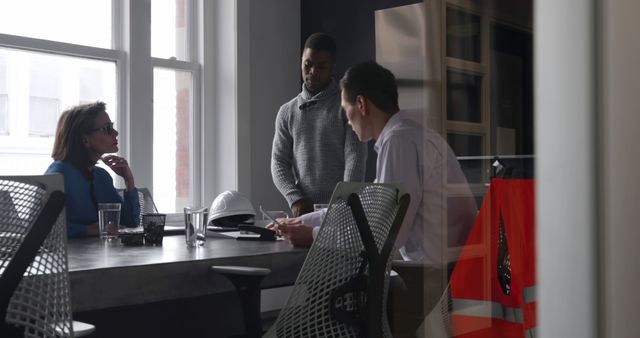 Professionals Collaborating in Modern Conference Room - Download Free Stock Images Pikwizard.com