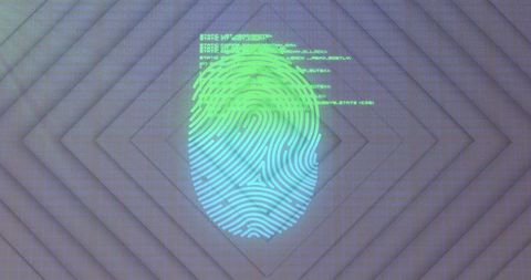 Digital Fingerprint with Matrix Code for Cybersecurity Idea - Download Free Stock Images Pikwizard.com