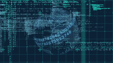 Digital Data Network with Futuristic Globe Animation