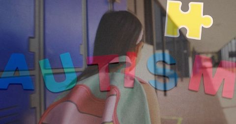 Autism awareness in school environment conceptual image