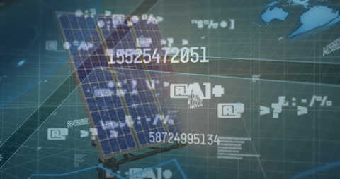 Solar Energy Concept with Financial Analytics Overlay