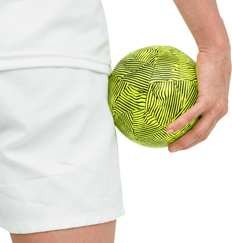 transparent sportswoman holding patterned green ball sports apparel - Download Free Stock Videos Pikwizard.com