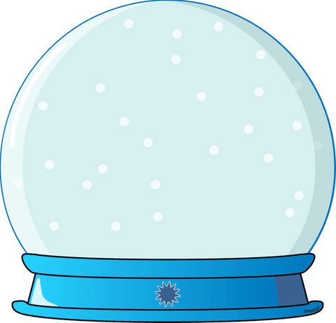 transparent snow globe with snowflakes and blue stand in flat design - Download Free Stock Videos Pikwizard.com