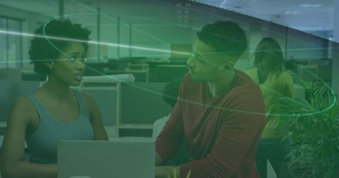 Professional Team Discussing Project in Modern Office