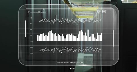 Data Processing Visual Overlay in Modern Server Room - Download Free Stock Images Pikwizard.com