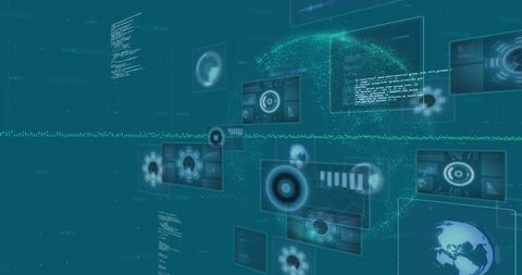 Digital Data Processing and Global Connectivity Concept - Download Free Stock Images Pikwizard.com