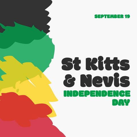 St Kitts and Nevis Independence Day Celebration Design - Download Free Stock Templates Pikwizard.com