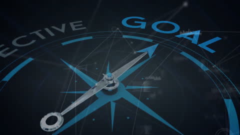 Compass Needle Pointing to Goal Amid Digital Networks