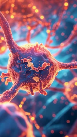 Rotating Microscale Neural Network Revealing Pulsing Neuron Soma and Synaptic Activity