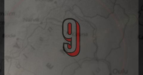 Number Nine Highlighted on Abstract Gray Background - Download Free Stock Images Pikwizard.com