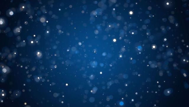 Abstract Blue Background with Glowing Defocused Light Circles