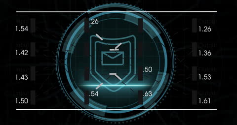 Futuristic Interface with Data Analysis Elements