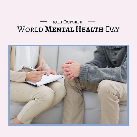 Celebrating World Mental Health Day Highlighting Therapy Session - Download Free Stock Templates Pikwizard.com