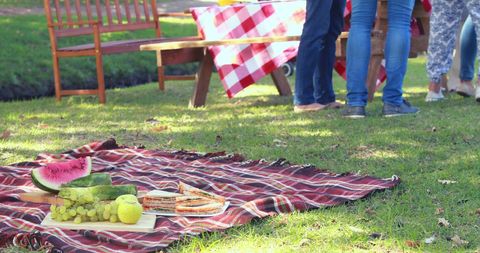 Outdoor Picnic in Park with Fresh Fruits and Sandwiches - Download Free Stock Images Pikwizard.com