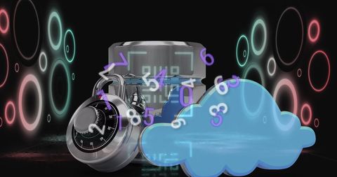 Digital Security Concept with Padlock and QR Code Imagery - Download Free Stock Images Pikwizard.com