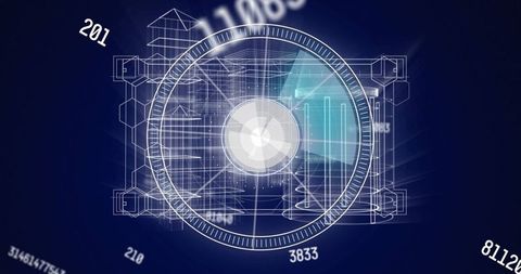 Futuristic Data Processing on Digital Interface with Scopes - Download Free Stock Images Pikwizard.com