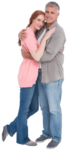 Happy Mature Couple Embracing on Transparent Background - Download Free Stock Videos Pikwizard.com