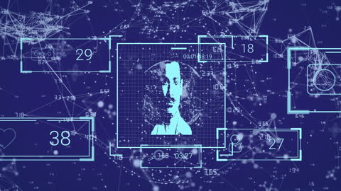 Digital Data Processing and Abstract Networking Concept