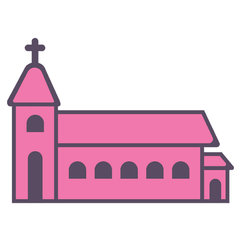 colorful transparent church illustration on isolated background - Download Free Stock Videos Pikwizard.com