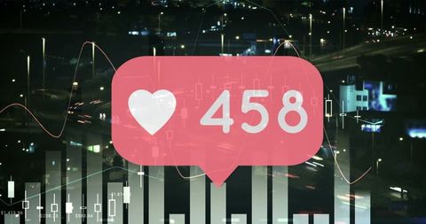 Social Media Engagement Metrics Analytics Overlay