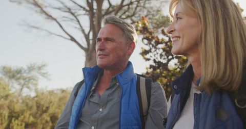 Senior Caucasian Couple Enjoying Scenic Hike Together - Download Free Stock Images Pikwizard.com