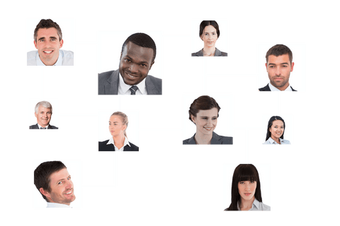 Transparent Network of Diverse Business Professionals in Connections Grid - Download Free Stock Videos Pikwizard.com