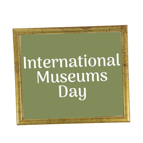 international museums day celebration in golden frame - Download Free Stock Templates Pikwizard.com
