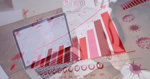 Abstract Business Analytics and Data Visualization Concept