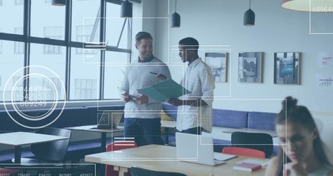 Data-Driven Discussion in Modern Office Setting - Download Free Stock Images Pikwizard.com