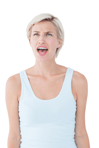 focused caucasian woman calling on transparent background - Download Free Stock Videos Pikwizard.com