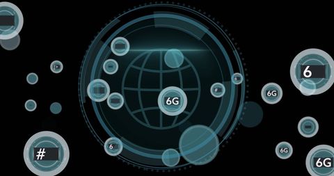 6G Technology with Digital Globe and Futuristic Interface - Download Free Stock Images Pikwizard.com
