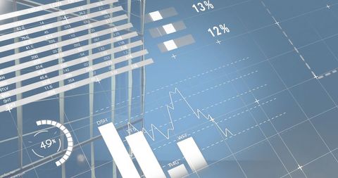 Digital Data Analysis Over Cityscape - Download Free Stock Images Pikwizard.com