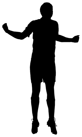 Football easily edited transparent png silhouette