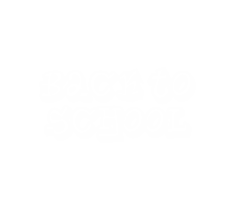 Transparent back to school text with playful font design