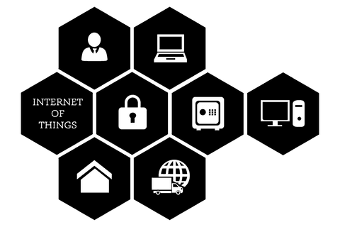 transparent internet of things symbols on black background - Download Free Stock Videos Pikwizard.com