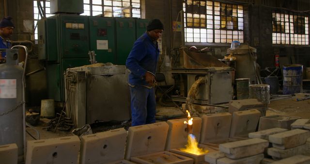 Factory Workers Molding and Casting Metal Components - Download Free Stock Images Pikwizard.com