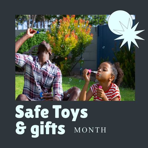 safe toys and gifts awareness with father and daughter - Download Free Stock Templates Pikwizard.com