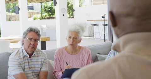 Group of Seniors Having a Meeting at Retirement Home - Download Free Stock Images Pikwizard.com