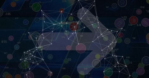 Network Connections with Digital Interface and Icons