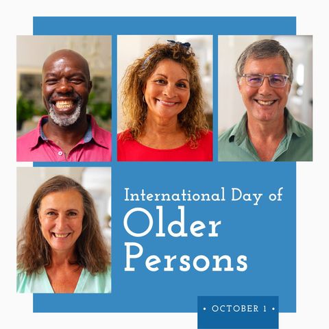 Celebrating International Day of Older Persons with Smiling Seniors - Download Free Stock Templates Pikwizard.com