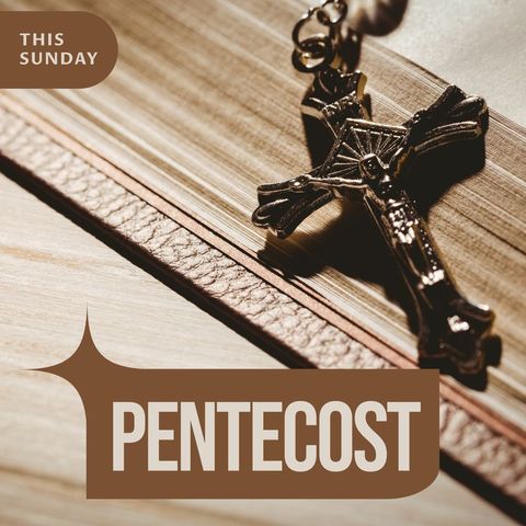 Rosary on Bible Celebrating Pentecost