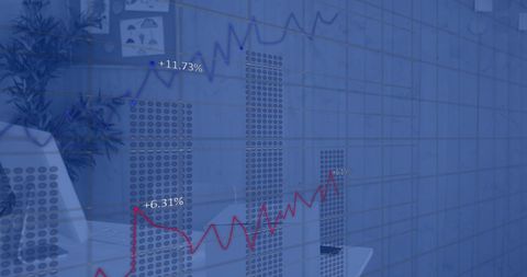 Financial Data and Growth Charts in Modern Office Space - Download Free Stock Images Pikwizard.com
