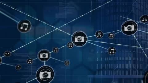 Digital Network Connections and Cloud Computing Concept